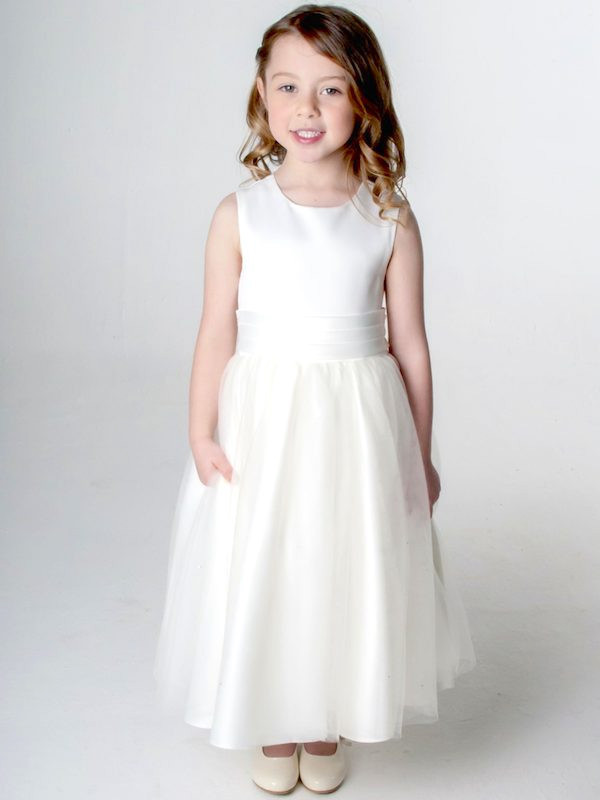 Ivory and red clearance flower girl dresses